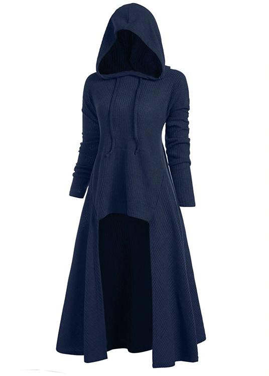 BLACKRISS™Hooded High Low Drop Shoulder Longline Sweater for woman-Blackriss