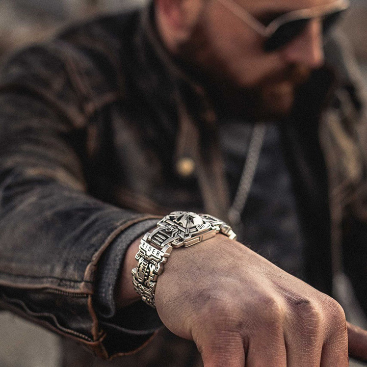 BLACKRISS™Armed Forces Destiny Struggle Skull Interlock Bracelet-Blackriss