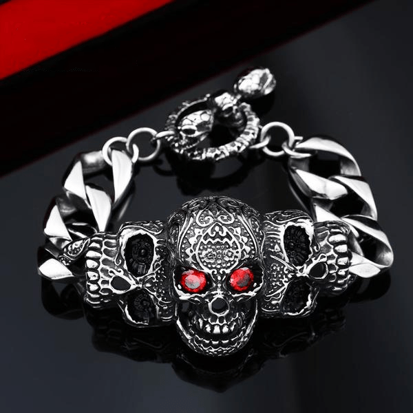 Blackriss™Red Eyes Skull Bracelet-Blackriss