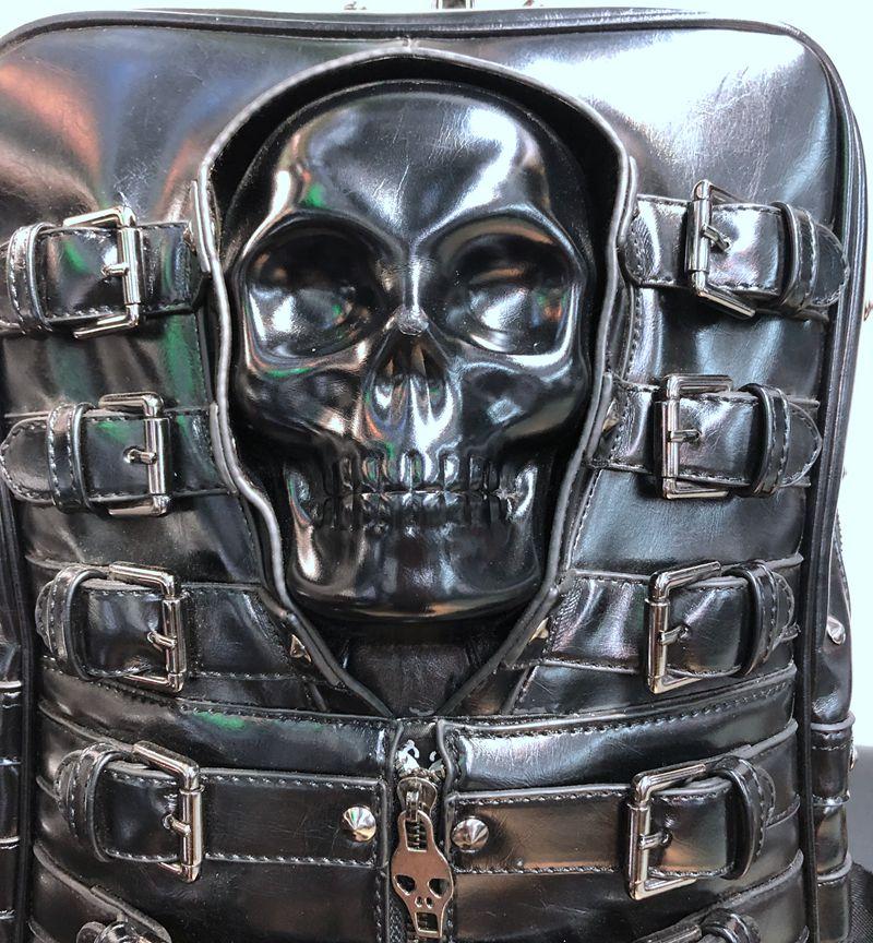 Blackriss™Unisex Skull Leather Backpack-Blackriss