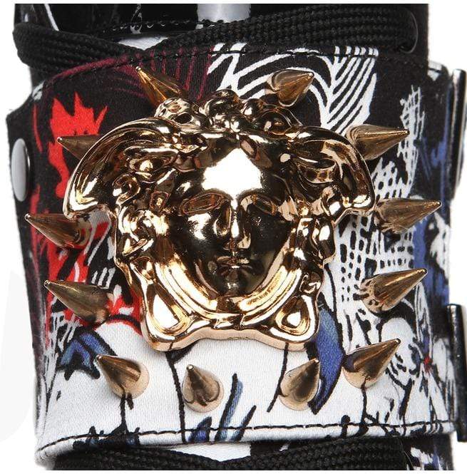 BLACKRISS™Men's Fashion Printed Punk Rivet Side Zipper Ankle Boot Martin Boots-Blackriss