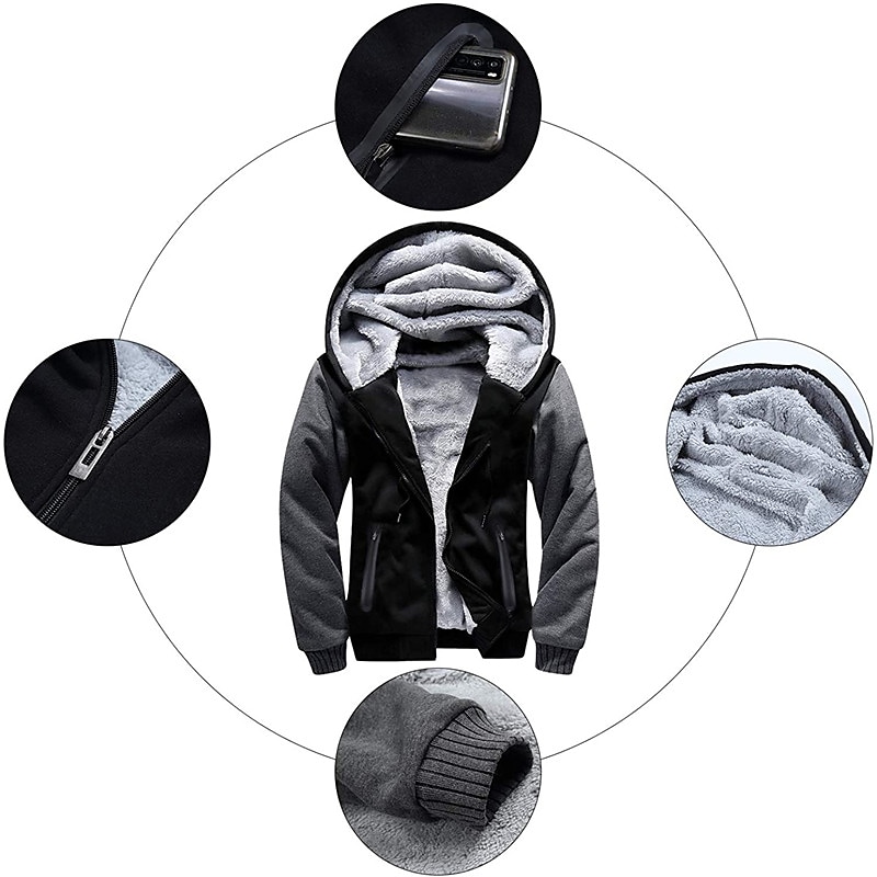 BLACKRISS™Men's sweater hooded autumn and winter thickened men's jacket-Blackriss