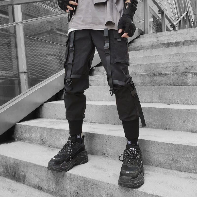 BLACKRISS™Obsidian Strap Cargo Pants-Blackriss