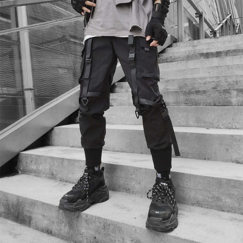 BLACKRISS™Obsidian Strap Cargo Pants-Blackriss