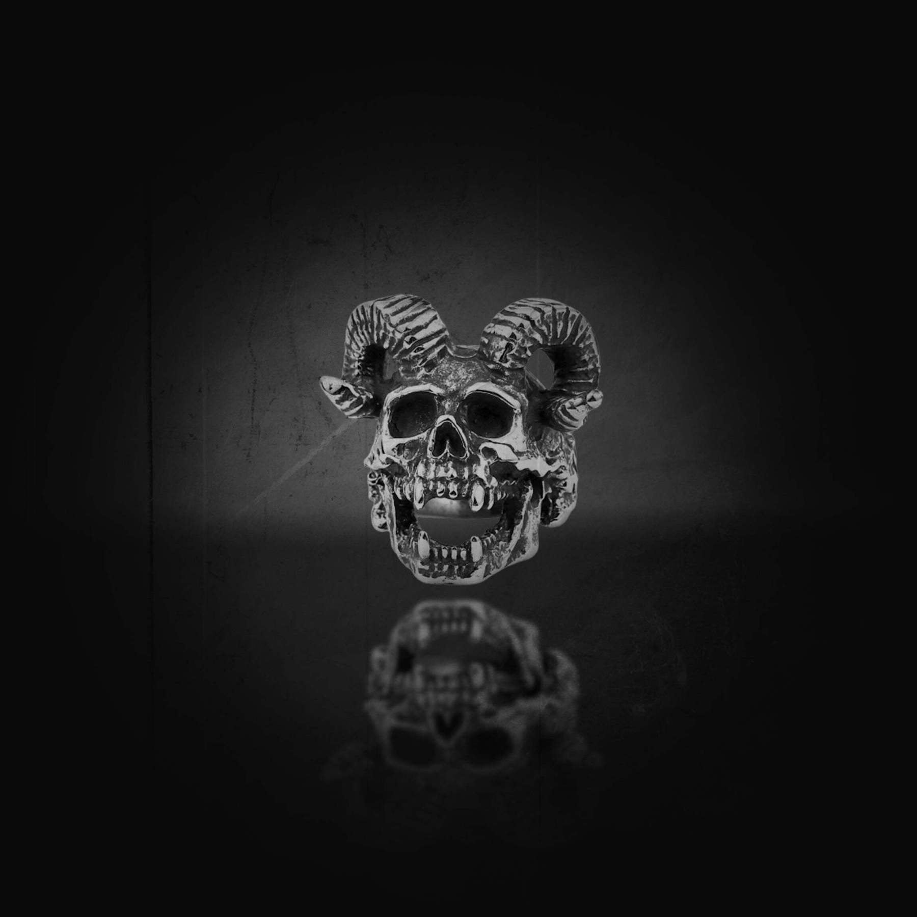 BLACKRISS™Satan Sheep Head Skull Ring-Blackriss