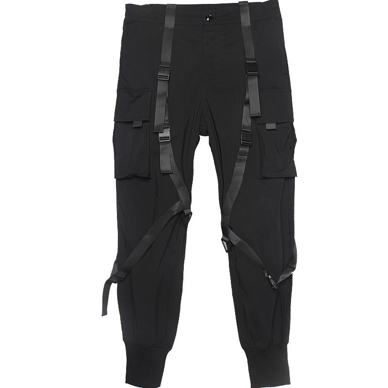 BLACKRISS™Obsidian Strap Cargo Pants-Blackriss