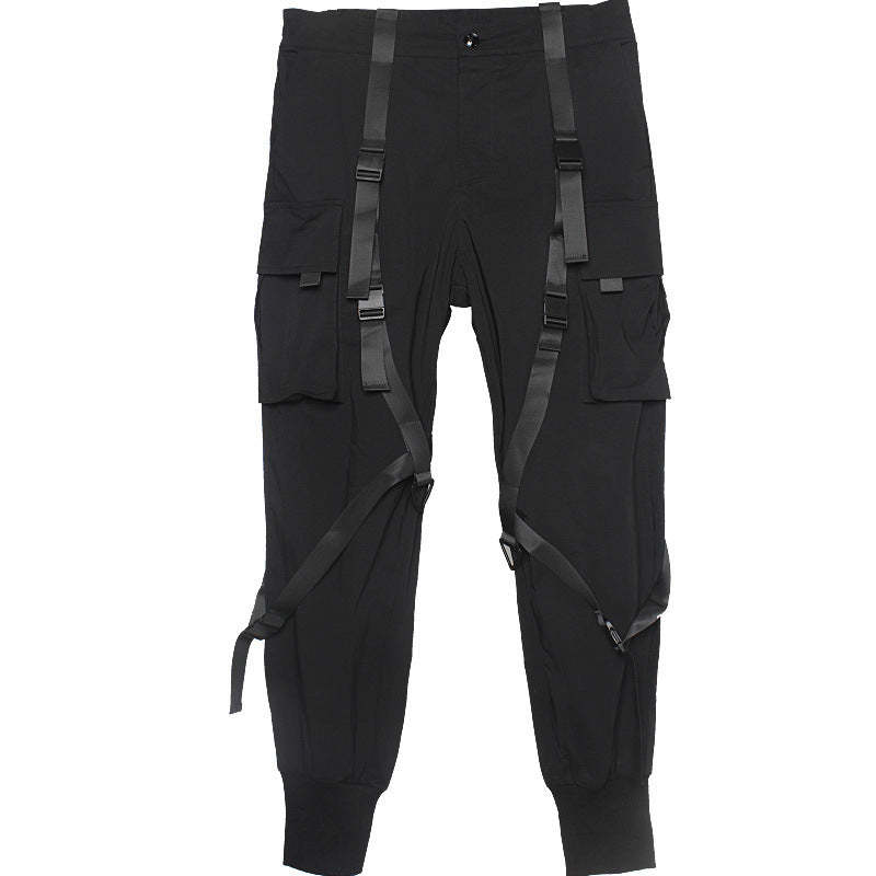 BLACKRISS™Obsidian Strap Cargo Pants-Blackriss