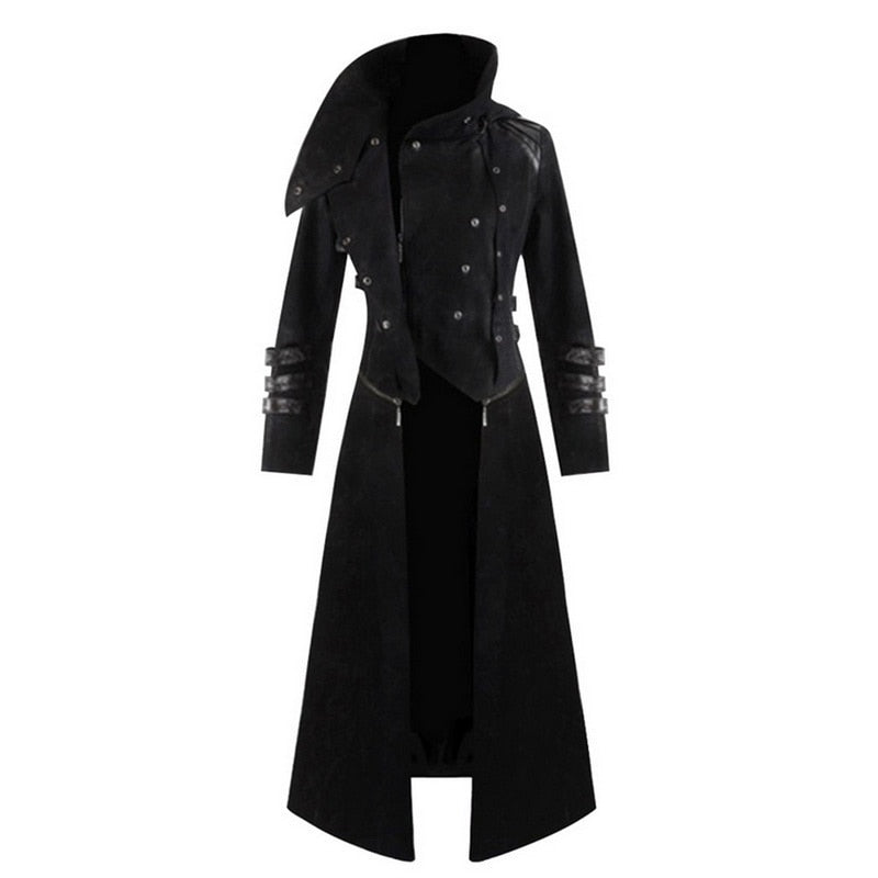 Blackriss™Men's Gothic Trench Coat-Blackriss