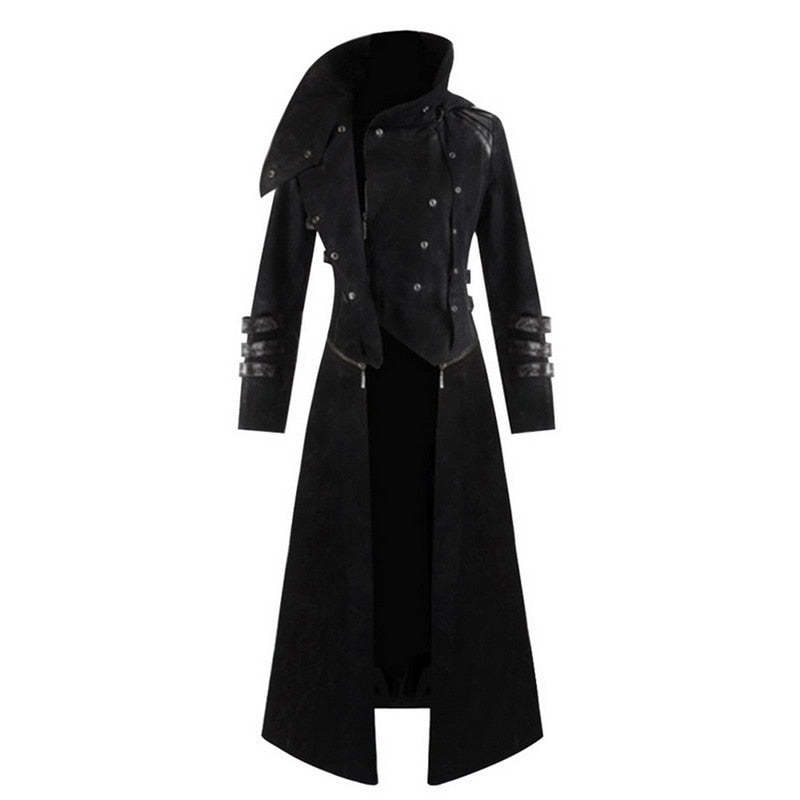 Blackriss™Men's Gothic Trench Coat-Blackriss