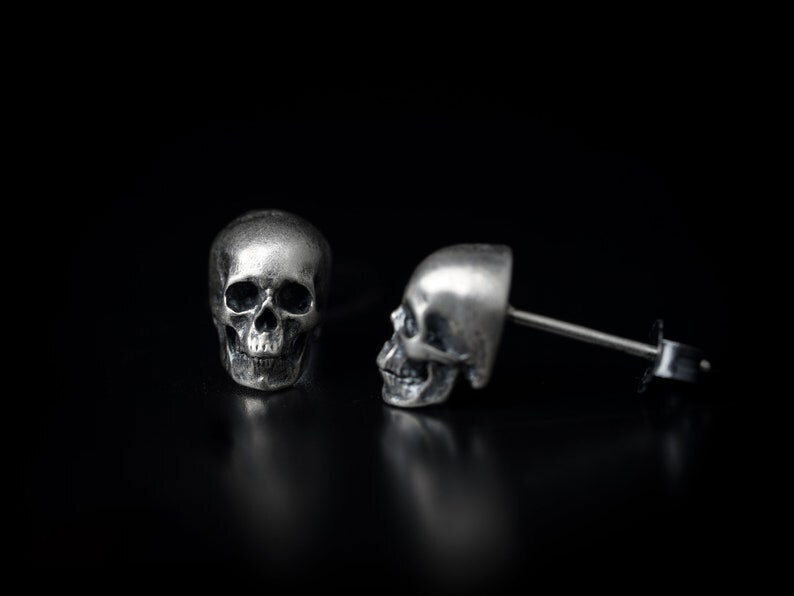 BLACKRISS™Sterling Silver Maya Skull - Gothic Earrings-Blackriss
