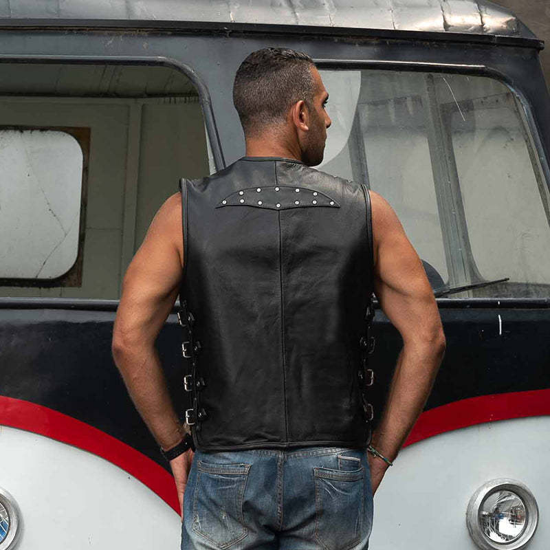 Blackriss™Men's Genuine Leather Vest-Blackriss