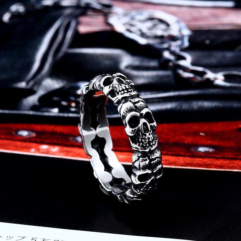 BLACKRISS™Retro Stainless Steel Skull Ring-Blackriss