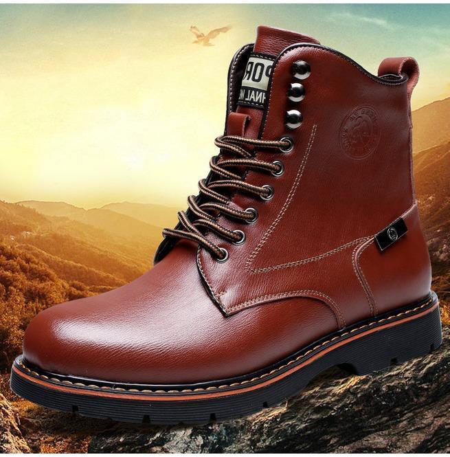 BLACKRISS™Men's Cotton Inside Lace Up Ankle Boot Martin Boots-Blackriss