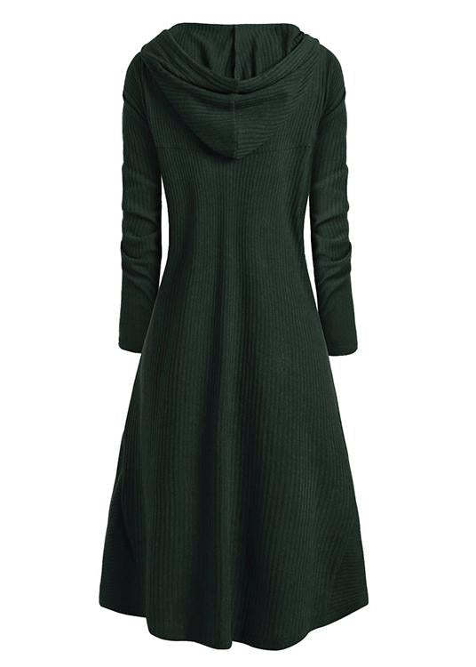 BLACKRISS™Hooded High Low Drop Shoulder Longline Sweater for woman-Blackriss