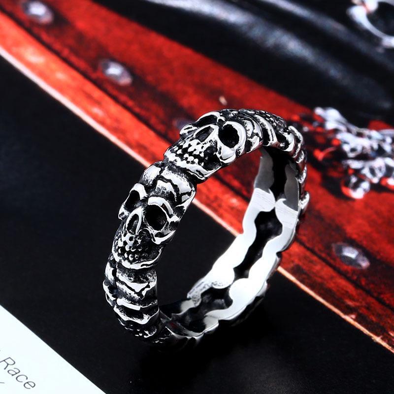 BLACKRISS™Retro Stainless Steel Skull Ring-Blackriss