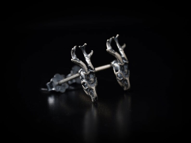 BLACKRISS™Sterling Silver Maya Skull - Gothic Earrings-Blackriss