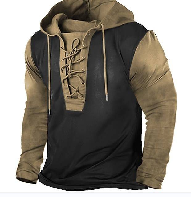 BLACKRISS™Men's Unisex Pullover Hoodie Sweatshirt Hooded Number Graphic Prints L-Blackriss