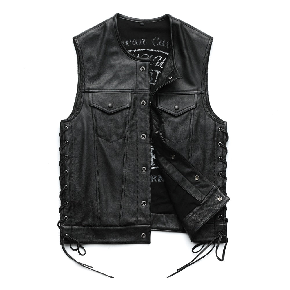 Blackriss™Men's Genuine Leather Vest-Blackriss