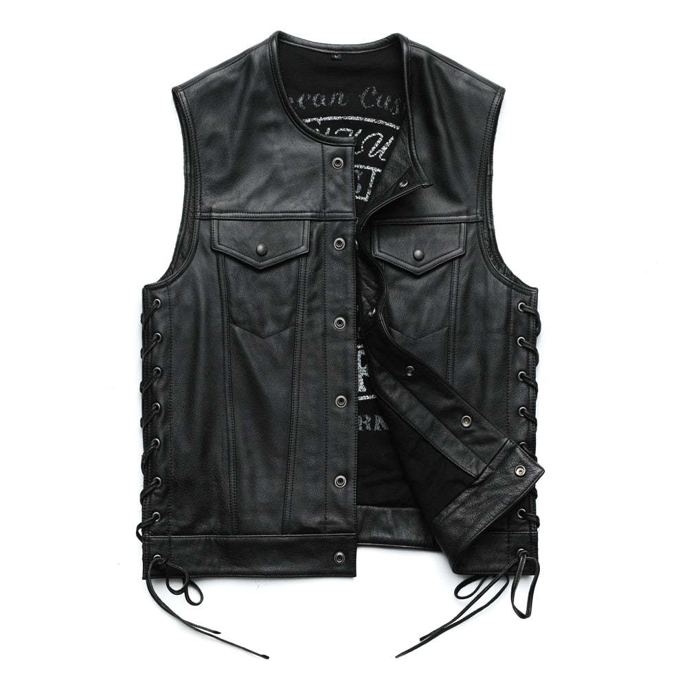 Blackriss™Men's Genuine Leather Vest-Blackriss