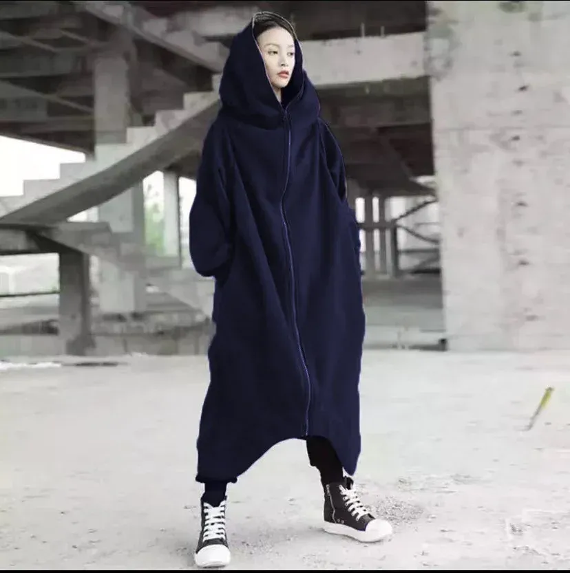 BLACKRISS™ Unisex Long Sleeve Hooded Nazgul Long Coat-Blackriss