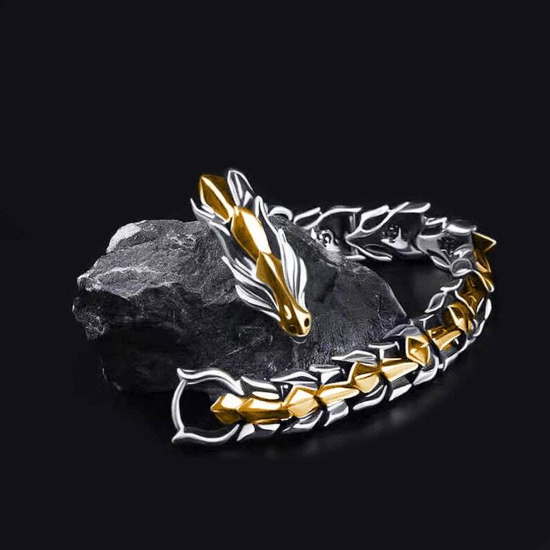 BLACKRISS™Dragon Sterling Silver Bracelet--Gift For Him-Blackriss