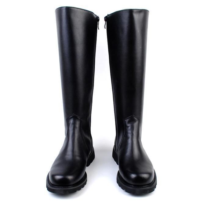 BLACKRISS™Men's Cowboy Cowhide Ankle Biker Zipper Boots-Blackriss