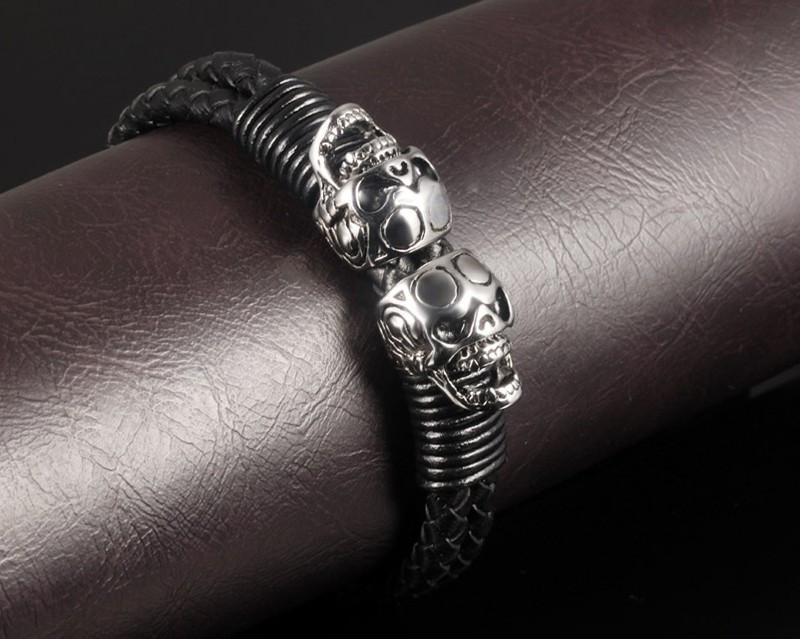 Blackriss™Braided Skull Bracelet-Blackriss