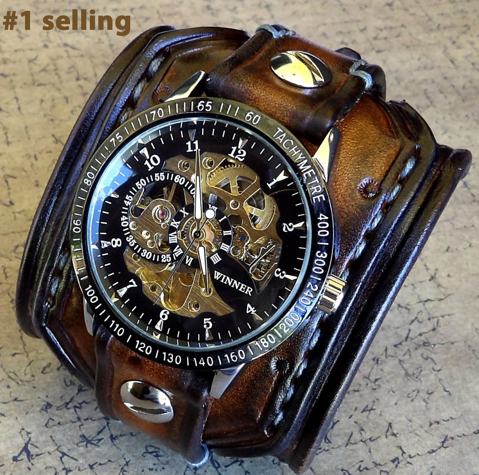 BLACKRISS™Men's Steampunk Waterproof Wrist Watch-Blackriss