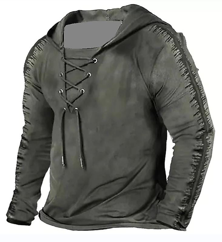 BLACKRISS™Men's Unisex Pullover Hoodie Sweatshirt Hooded Number Graphic Prints L-Blackriss