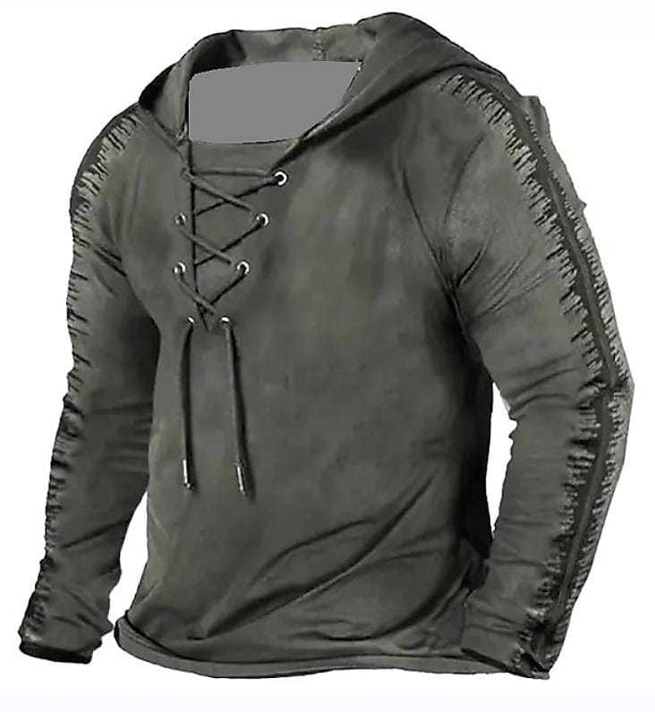 BLACKRISS™Men's Unisex Pullover Hoodie Sweatshirt Hooded Number Graphic Prints L-Blackriss