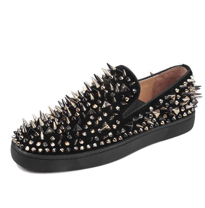 BLACKRISS™Men's Punk Rivet Slip On Shoes Casual Fashion Shoes-Blackriss