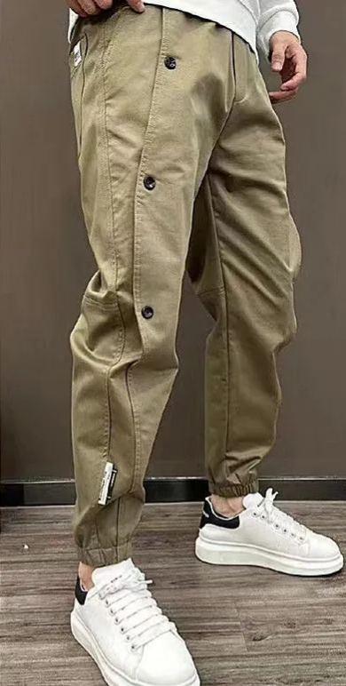 Men's Casual Button Pants-Blackriss