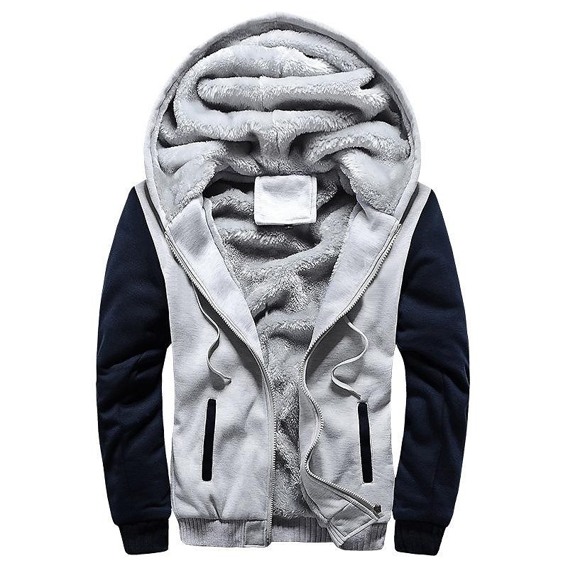 BLACKRISS™Men's sweater hooded autumn and winter thickened men's jacket-Blackriss