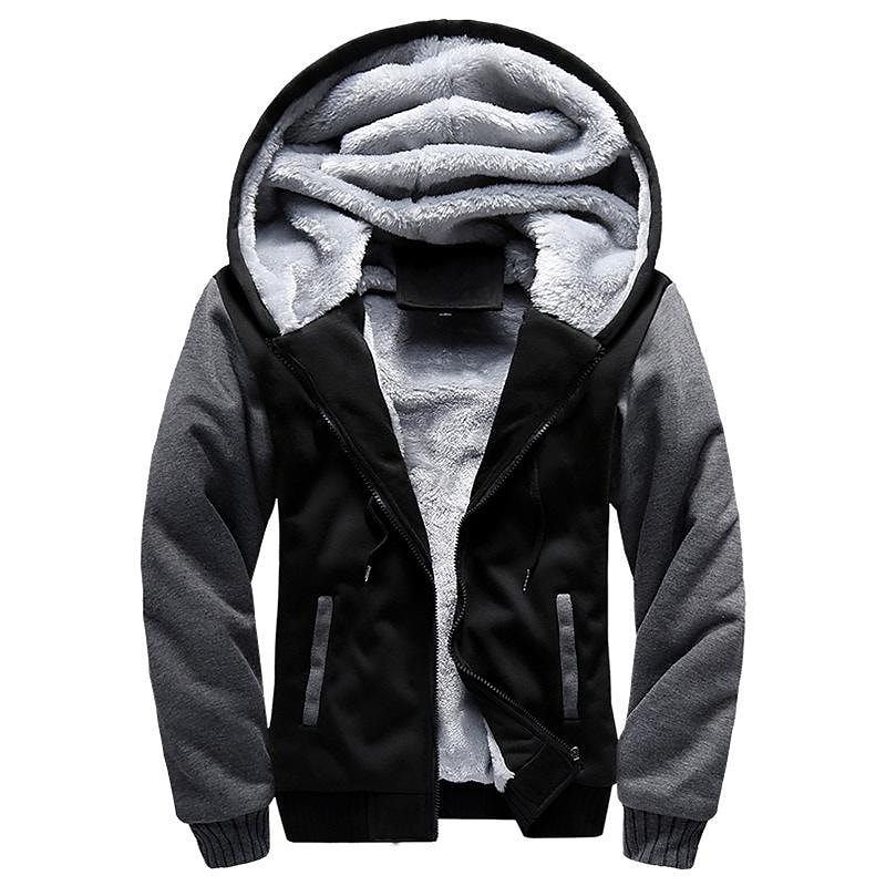 BLACKRISS™Men's sweater hooded autumn and winter thickened men's jacket-Blackriss