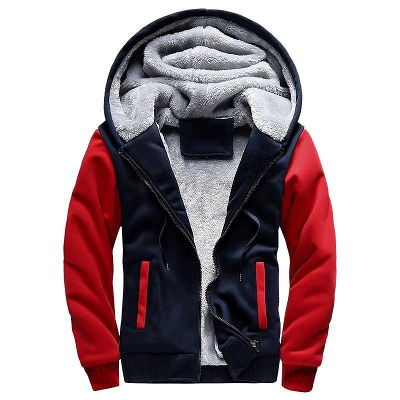 BLACKRISS™Men's sweater hooded autumn and winter thickened men's jacket-Blackriss