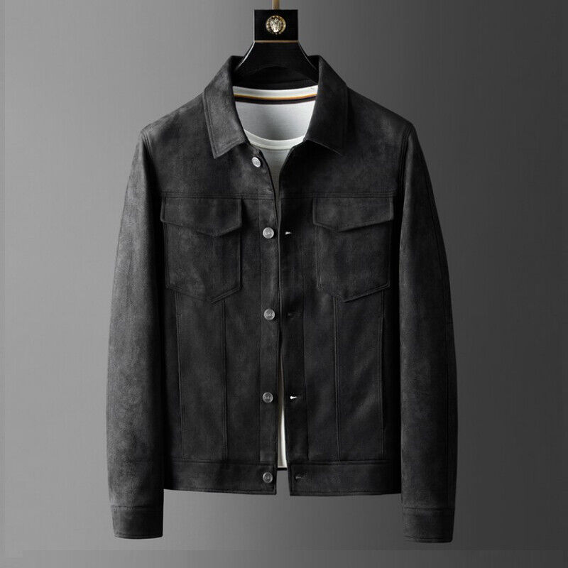 BLACKRISS™ELEGANT SOLID SUEDE JACKET-Blackriss