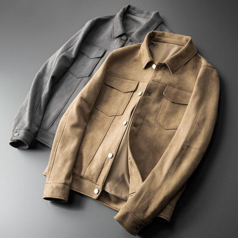 BLACKRISS™ELEGANT SOLID SUEDE JACKET-Blackriss