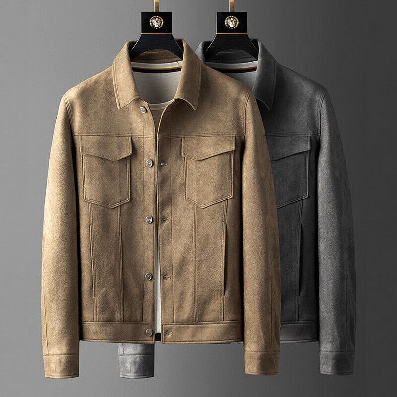 BLACKRISS™ELEGANT SOLID SUEDE JACKET-Blackriss