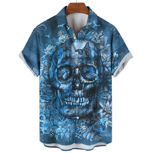 BLACKRISS™Hawaiian Skull T-Shirt-Blackriss