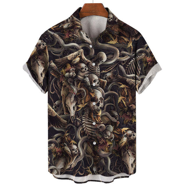 BLACKRISS™Hawaiian Skull T-Shirt-Blackriss