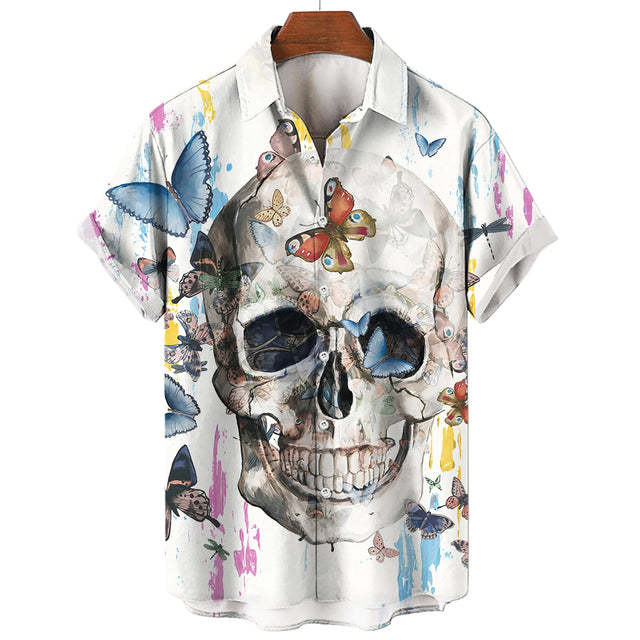 BLACKRISS™Hawaiian Skull T-Shirt-Blackriss