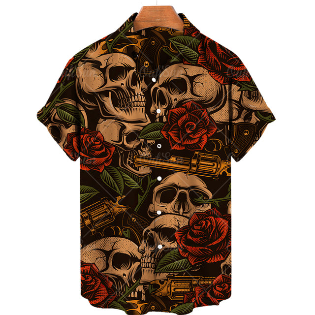 BLACKRISS™Hawaiian Skull Shirt-Blackriss
