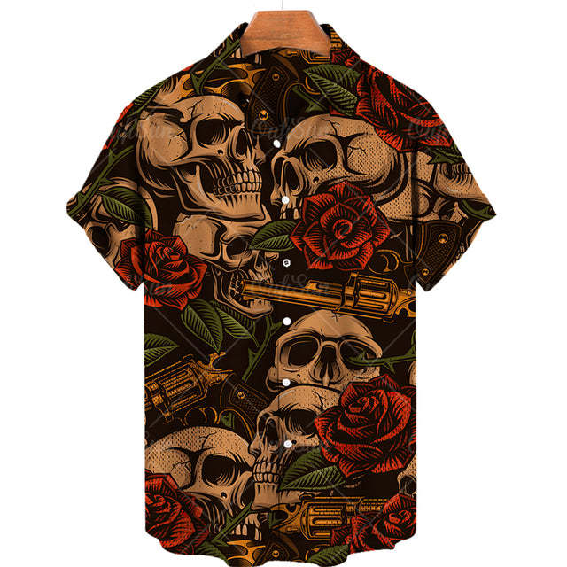 BLACKRISS™Hawaiian Skull Shirt-Blackriss