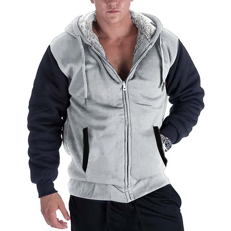 BLACKRISS™Men's sweater hooded autumn and winter thickened men's jacket-Blackriss