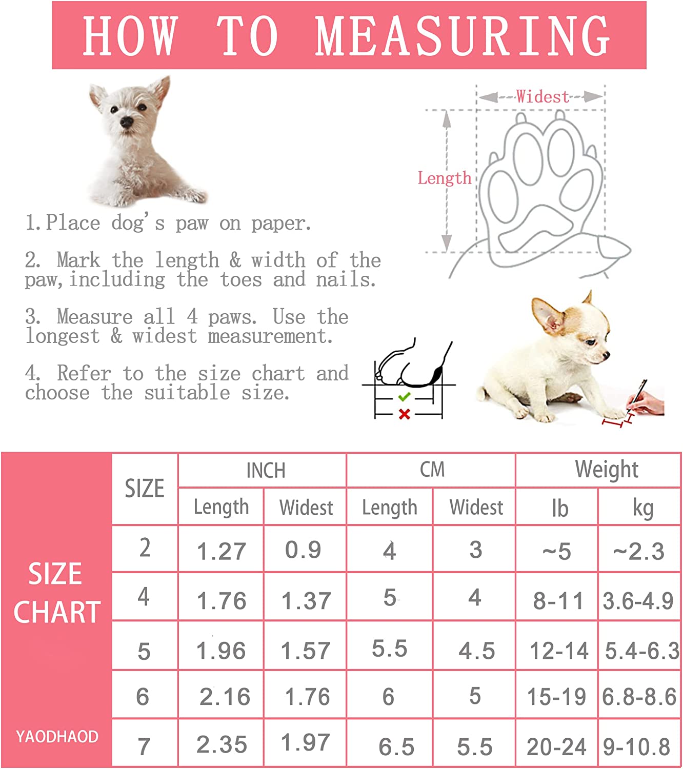 Waterproof Anti-Slip Dog Shoes(4 pcs a set)
