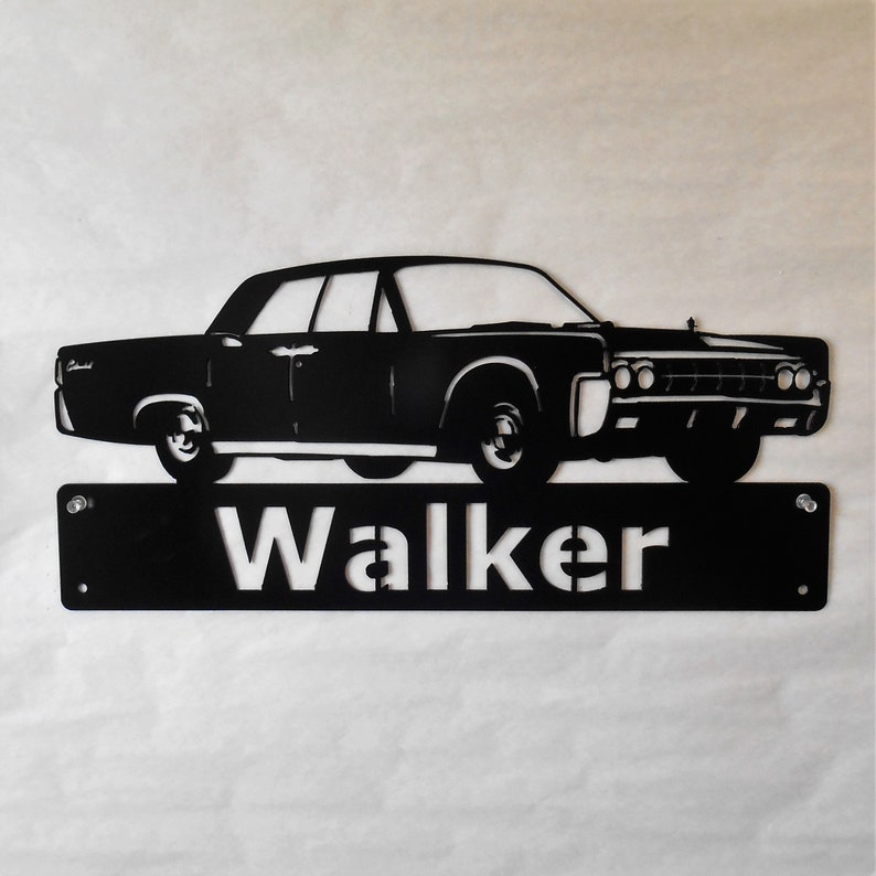 1963 Lincoln Contintental Hardtop  Personalized Man Cave BLACK SATIN