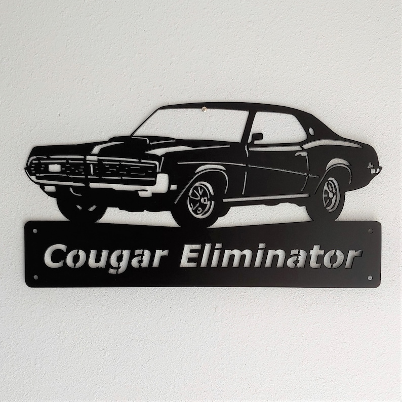 1969 Mercury Cougar personalizzato Man Cave Garage Sign Car image 3