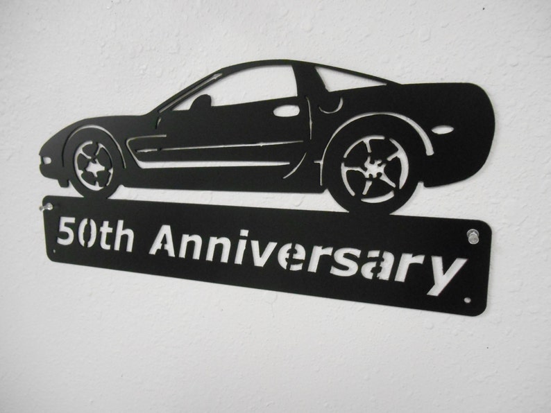2003 Chevrolet Corvette Metal Car Sign Man Cave Sign image 3