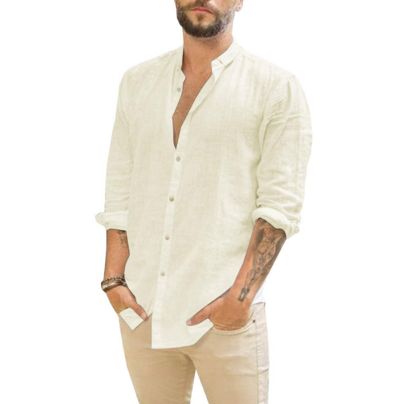 Men's Linen Button Shirt