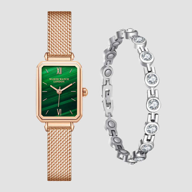 Time  Style Ⅵ - Quartz Watch & Magnetic Bracelet Gift Set